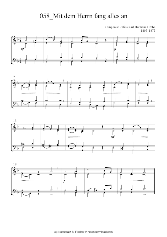 Produktbild zu: Mit dem Herrn fang alles an Julius Karl Hermann Grobe 1807– ,,1877