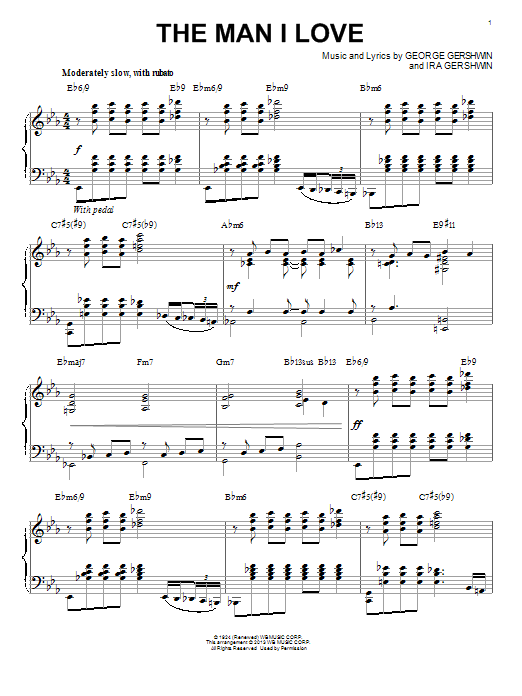 Product picture to: The Man I Love [Jazz version] (arr. Brent Edstrom)