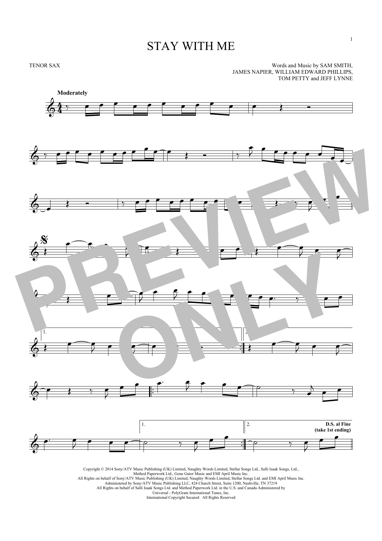Product gallery: Page 1 of 1 Stay With Me, Sam Smith
