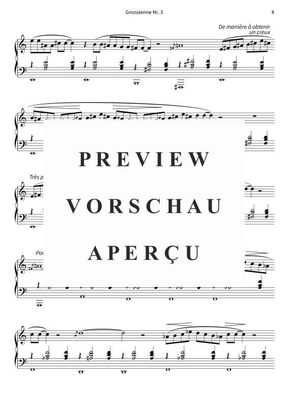 Product gallery: Page 6 of 8 Gnossienne Nr. 3 - Geheimnisvolles Klavierstück, , Solo Piano