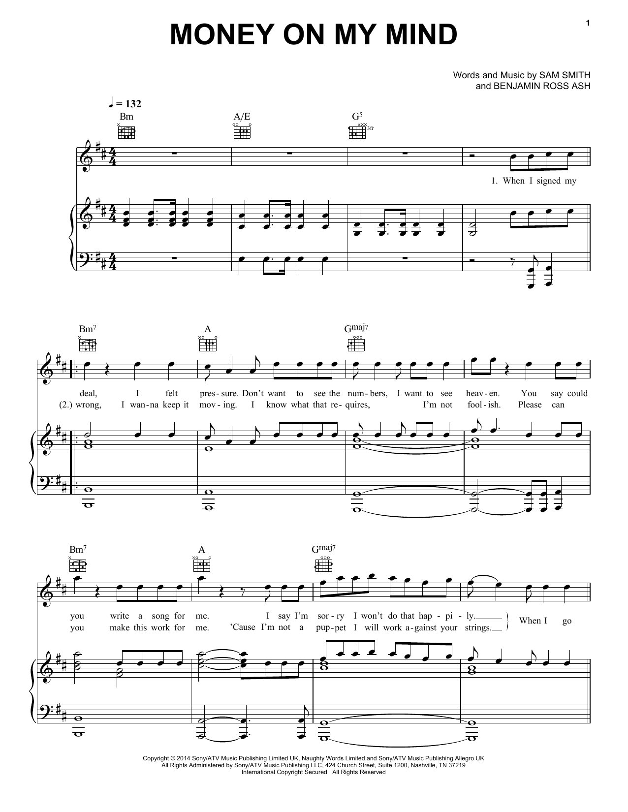 Produktbild zu:  Money On My Mind - Sam Smith