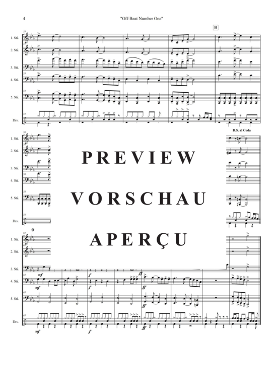 Produktgalerie: Seite 5 von 21 Off-Beat Number One , , (Quintett, variable Besetzung)