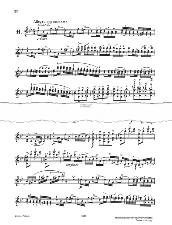 Produktgalerie: Seite 1 von 1 Etude 11 Allegro Appassionato (from 'Etudes Brilliantes Op.73'), Charles Dancla, Violine
