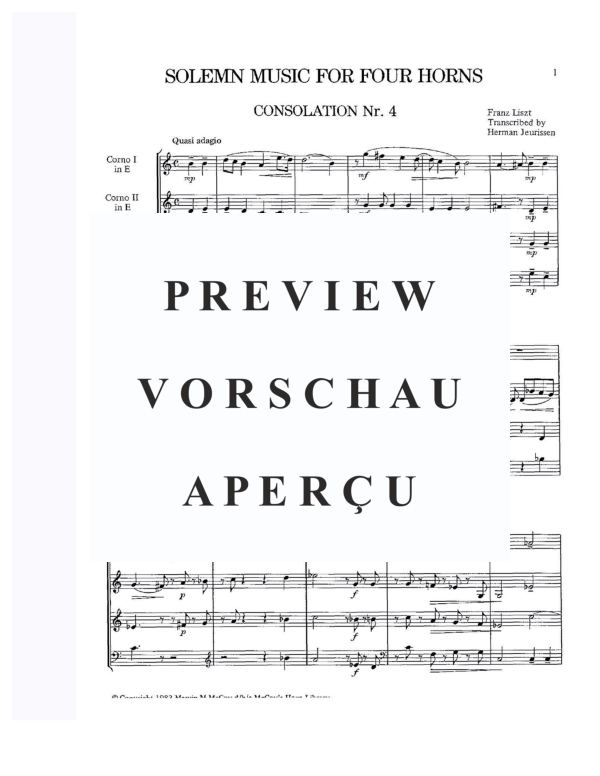 Produktgalerie: Seite 3 von 11 Solemn Music, , Horn Quartett
