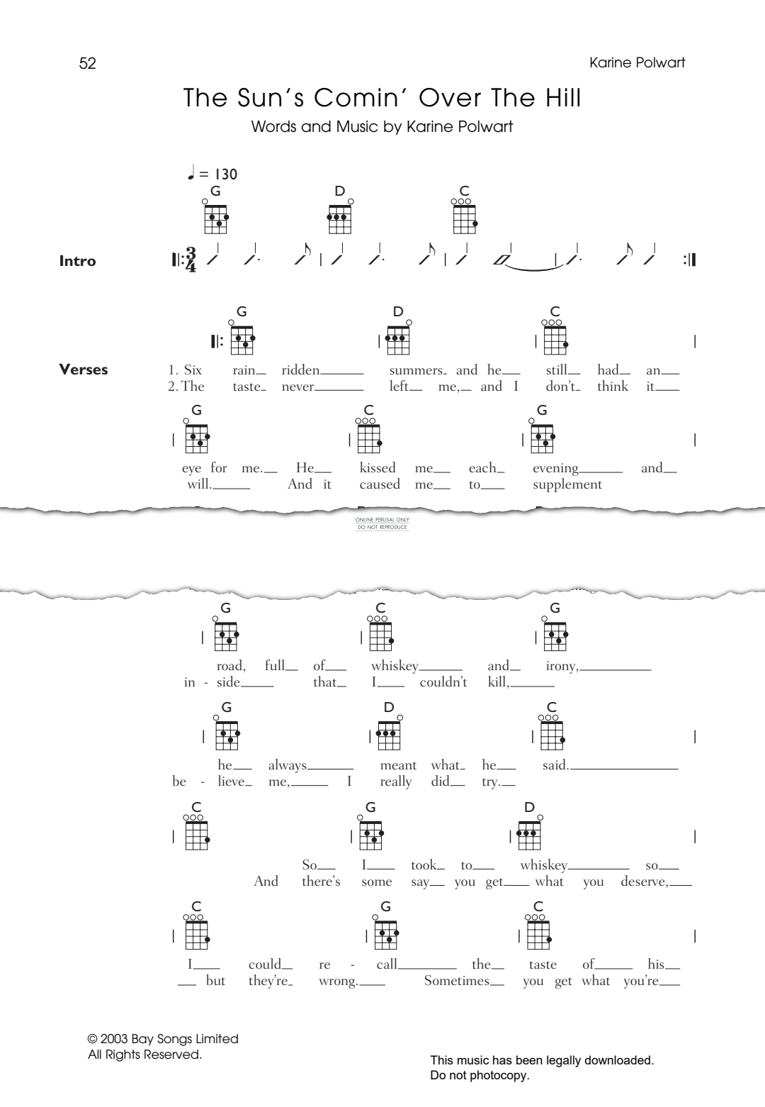 gallery: The Sun's Comin' Over The Hill, Karine Polwart, Ukulele