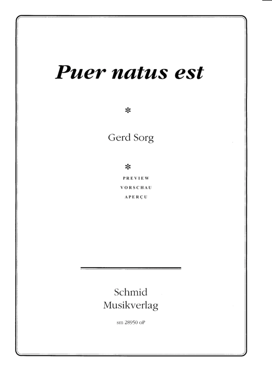 gallery: Puer Natus est , , (Männerchor + Orgel)