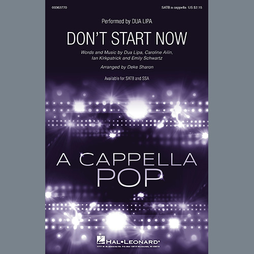 cover: Don't Start Now (arr. Deke Sharon), Dua Lipa, Chor