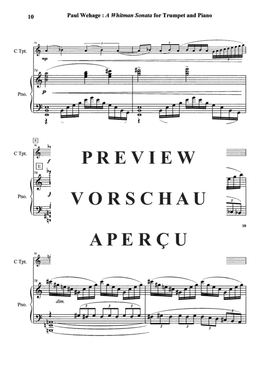 Produktgalerie: Seite 11 von 21 A Whitman Sonata , , (Trompete in B oder C + Klavier)