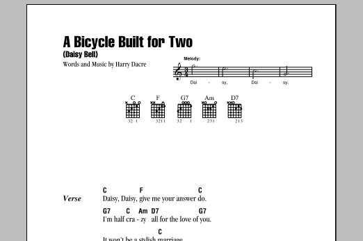 Produktbild zu: A Bicycle Built For Two (Daisy Bell)