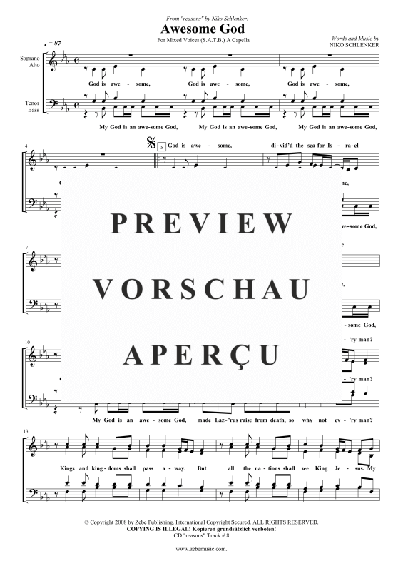 Produktgalerie: Seite 3 von 6 Awesome God, , Gemischter Chor a capella