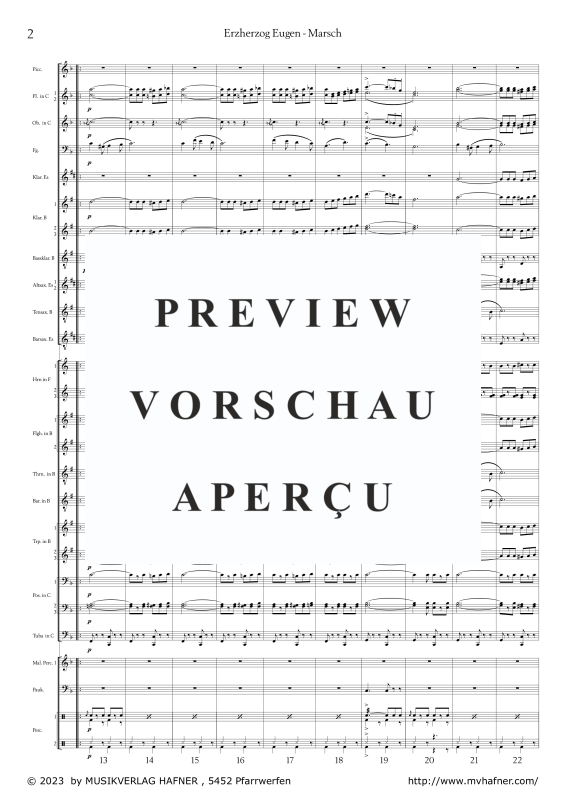 gallery: Erzherzog Eugen - Marsch, , (large wind orchestra)