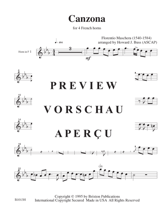 Product gallery: Page 8 of 15 Canzona , , (4 horns)