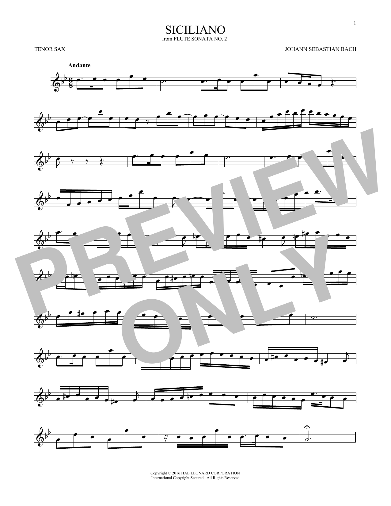 Product gallery: Page 1 of 1 Siciliano, Johann Sebastian Bach