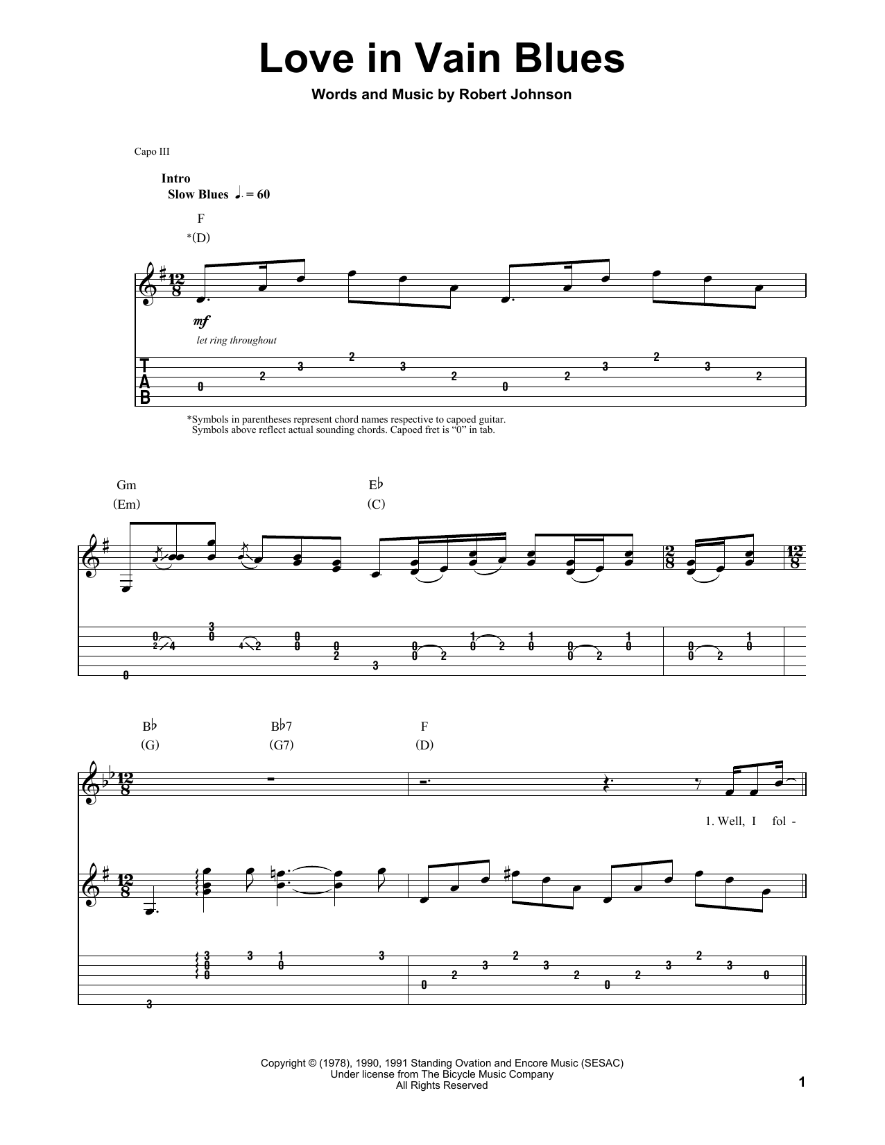 Produktbild zu: Love In Vain Blues