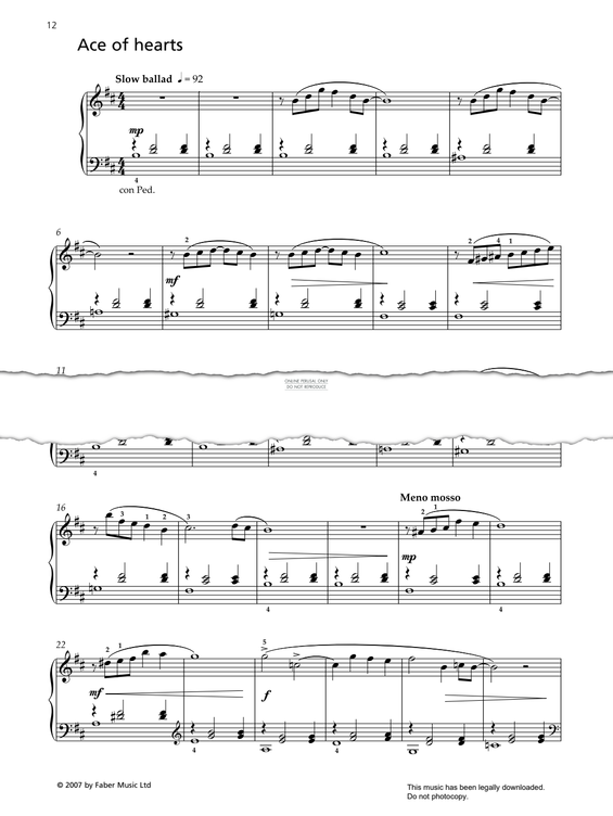 Produktgalerie: Seite 1 von 1 Ace of Hearts, Pam Wedgwood, Klavier