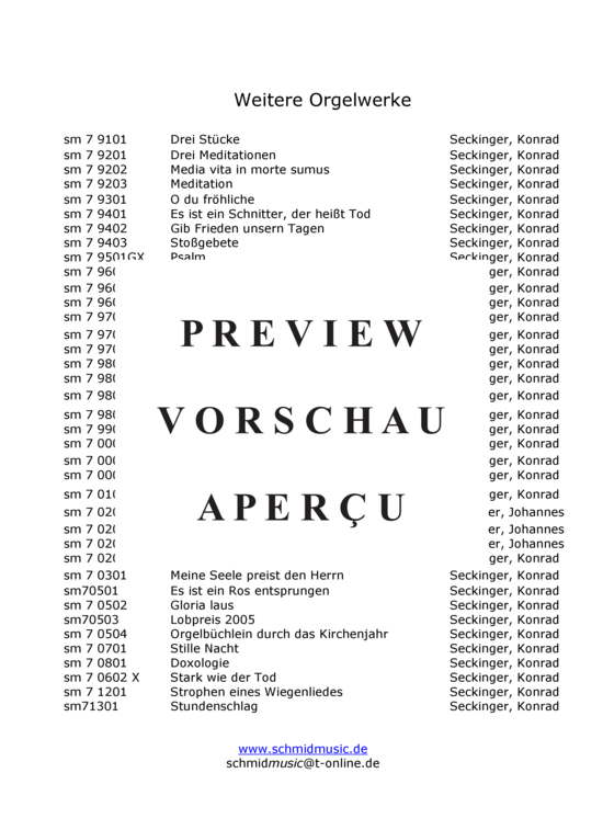 Product gallery: Page 15 of 15 Votivtafeln , , (Orgel Solo)