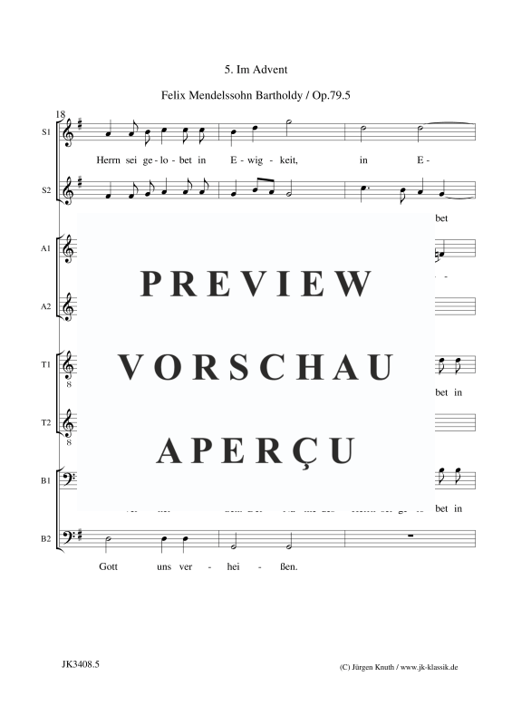 Product gallery: Page 14 of 17 Im Advent Op.79.5  , , (Mixed choir SS/AA/TT/BB)
