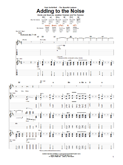 Produktgalerie: Seite 1 von 1 Adding To The Noise, Switchfoot, Gitarre