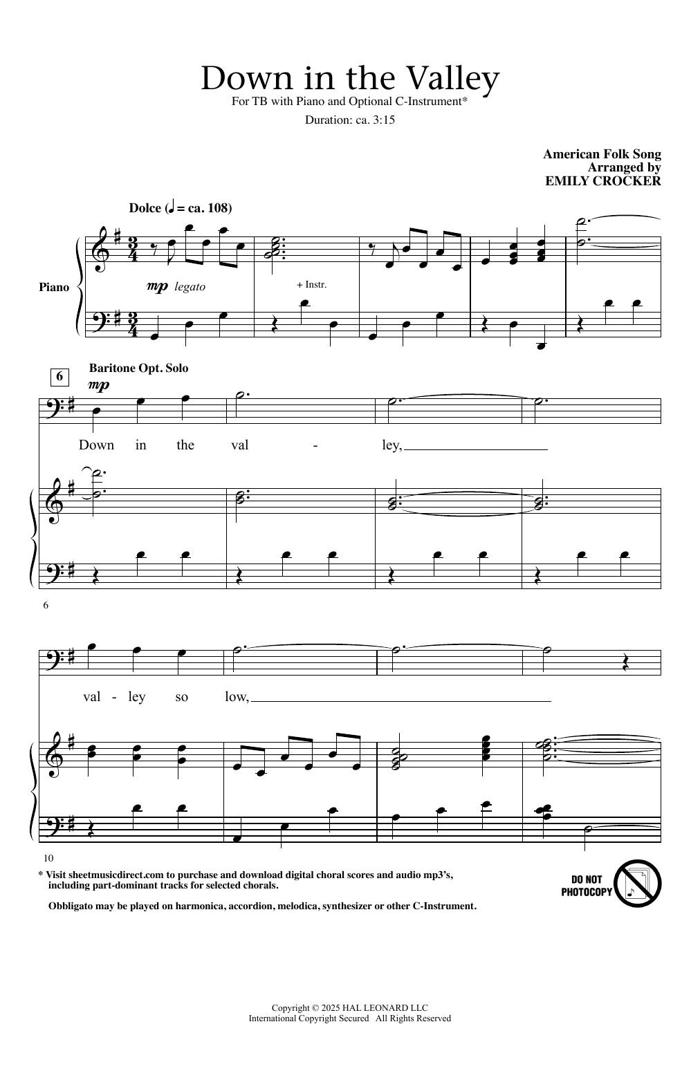 Produktbild zu: Down In The Valley (arr. Vicki Tucker Courtney)