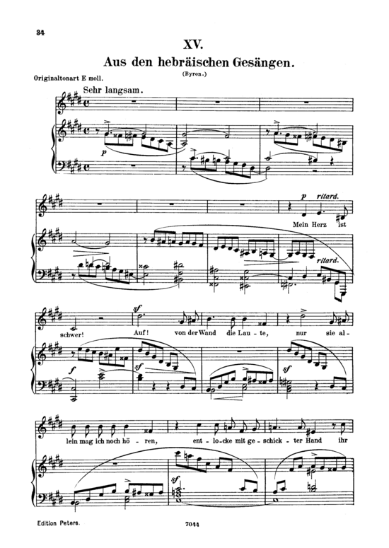 Product picture to: Aus den hebraïschen Gesängen, Op.25 No.13Robert Schumann