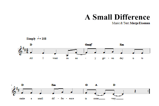 Product gallery: Page 1 of 1 A Small Difference, Marge Eiseman