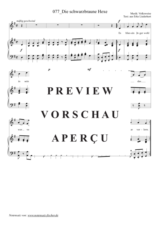 Product gallery: Page 2 of 3 Die schwarzbraune Hexe , , (voice + piano)