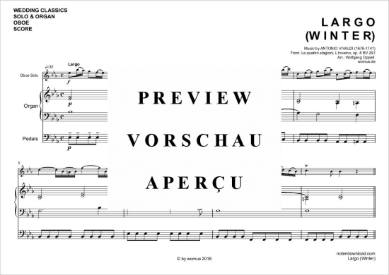 Product gallery: Page 2 of 4 Largo (Winter) , ,  (oboe + organ)