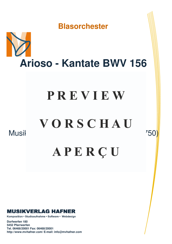 gallery: Arioso - Kantate BWV 156, , (large wind orchestra)