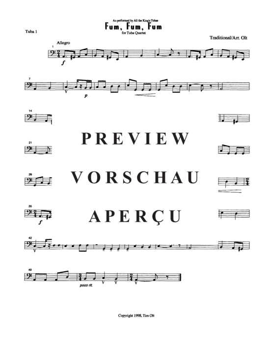 Product gallery: Page 7 of 8 Fum Fum Fum , , (Tuba Quartett EETT)