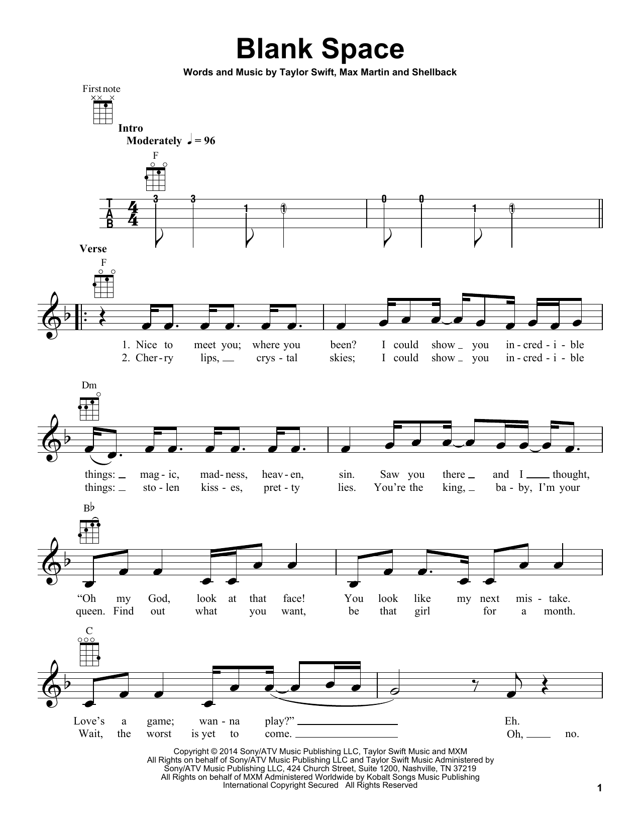 Product gallery: Page 1 of 1 Blank Space, Taylor Swift