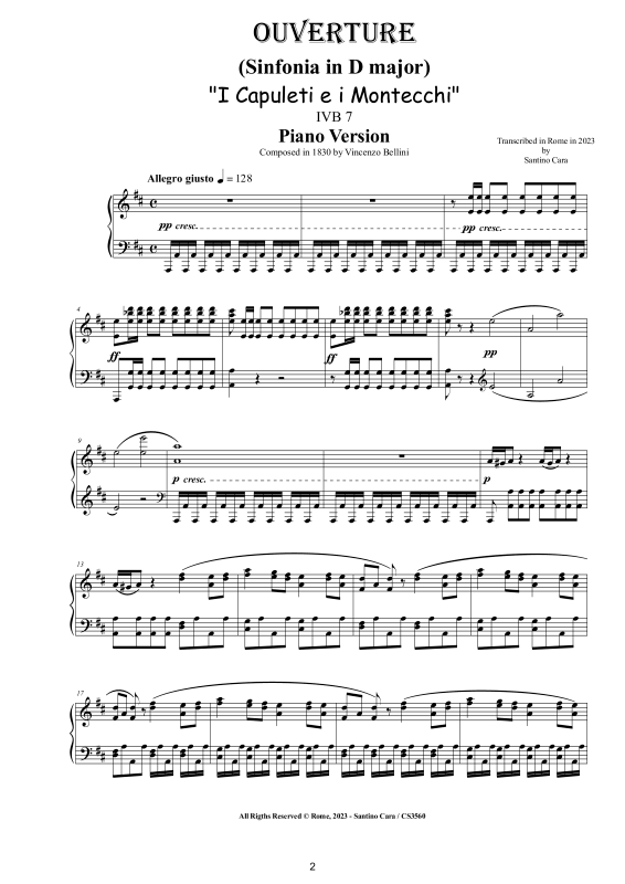 Produktgalerie: Seite 1 von 10 Ouverture (Sinfonia) (I Capuleti e i Montecchi), , Klavier Solo