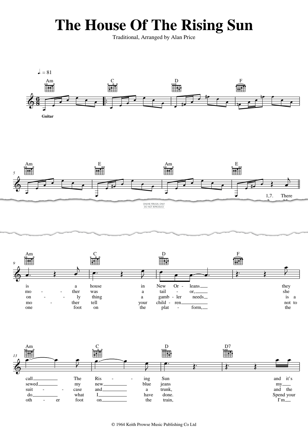 Produktgalerie: Seite 1 von 1 The House Of The Rising Sun, The Animals, Gesang
