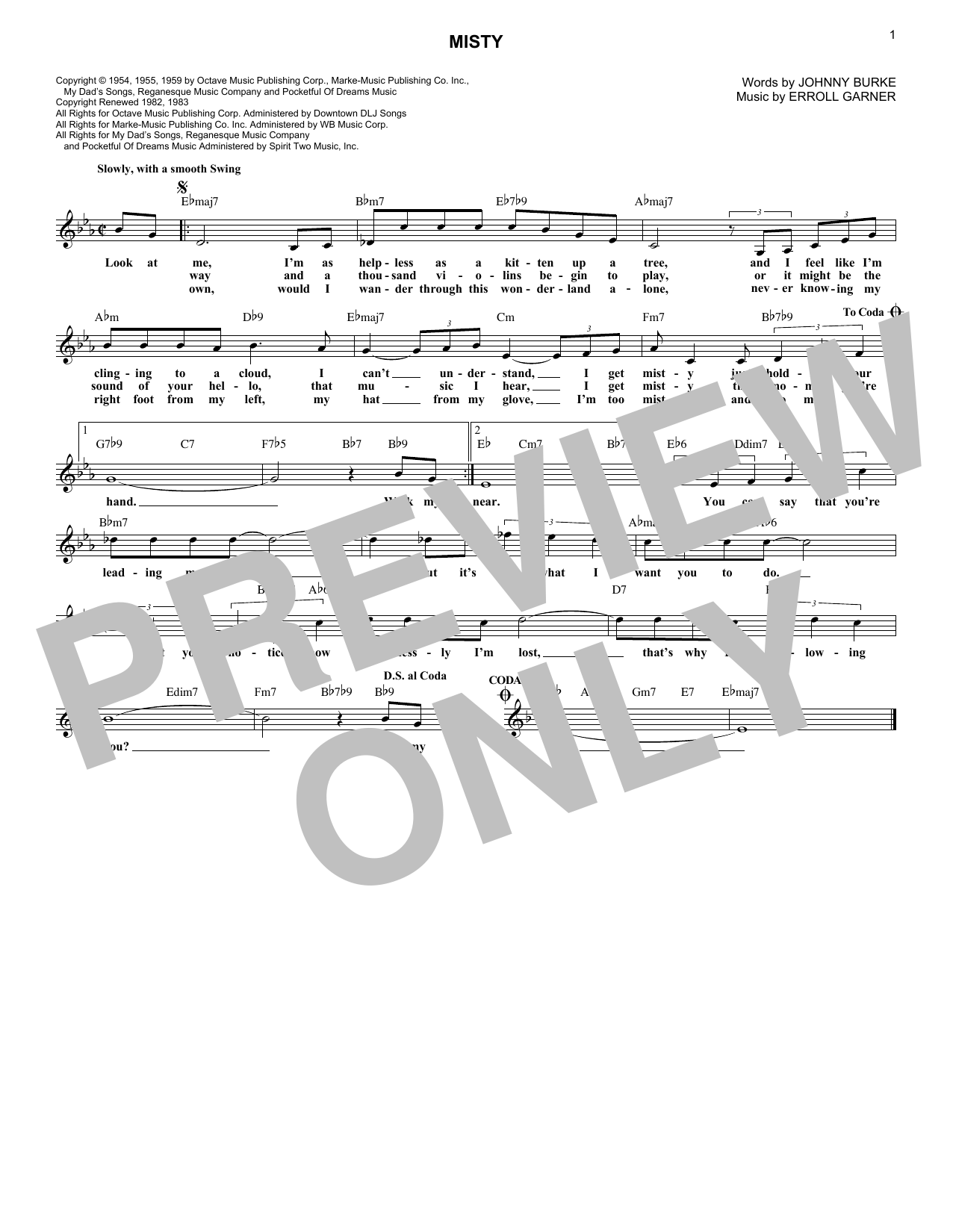 Product gallery: Page 1 of 1 Misty, Johnny Mathis