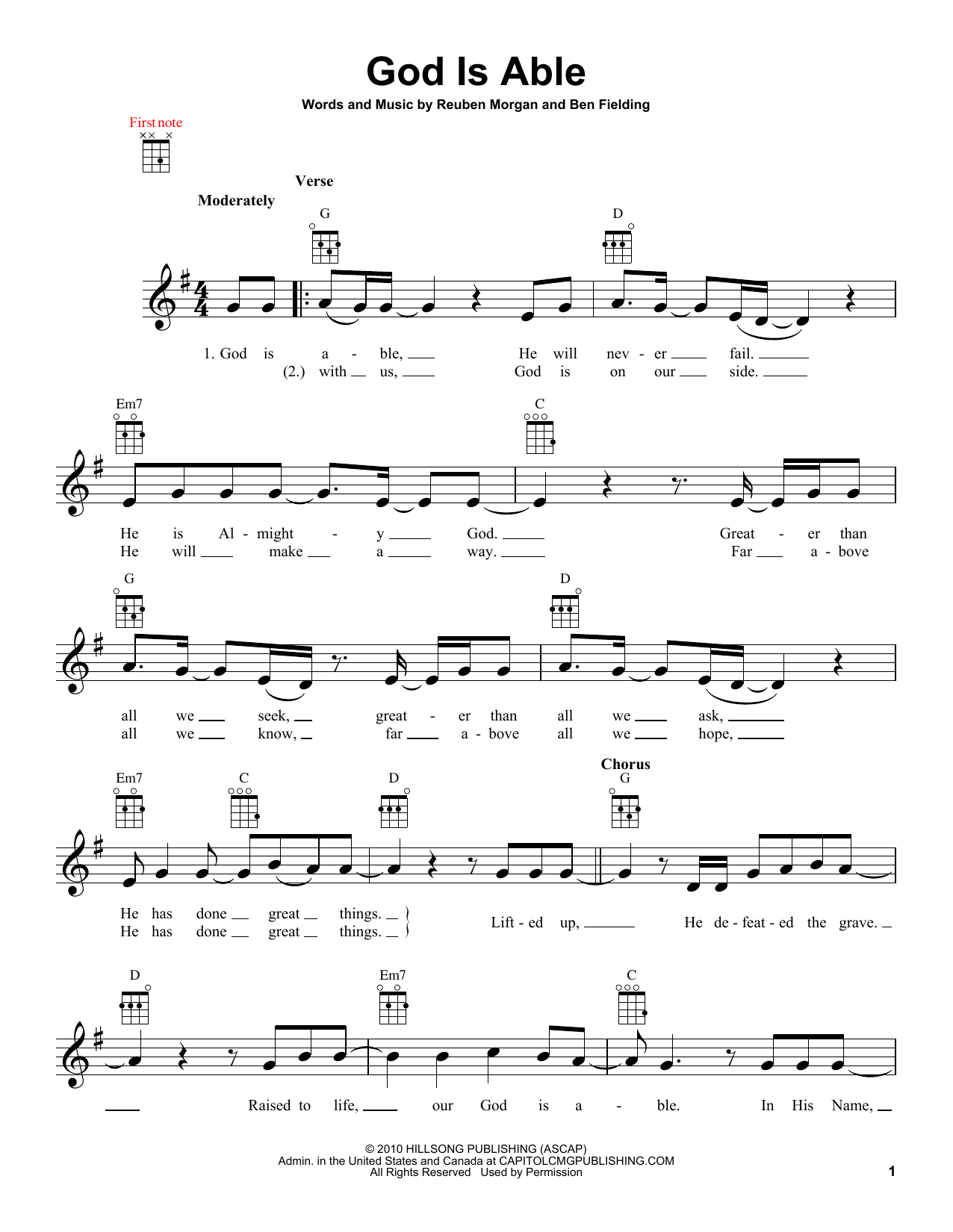 Product gallery: Page 1 of 1 God Is Able, Hillsong United