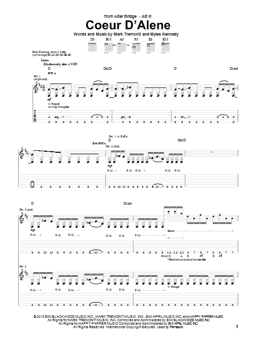 Produktgalerie: Seite 1 von 1 Coeur D'Alene, Alter Bridge, Gitarre