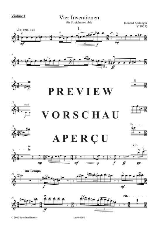 Produktgalerie: Seite 8 von 21 Vier Inventionen , , (Streichquintett, Stimmen)