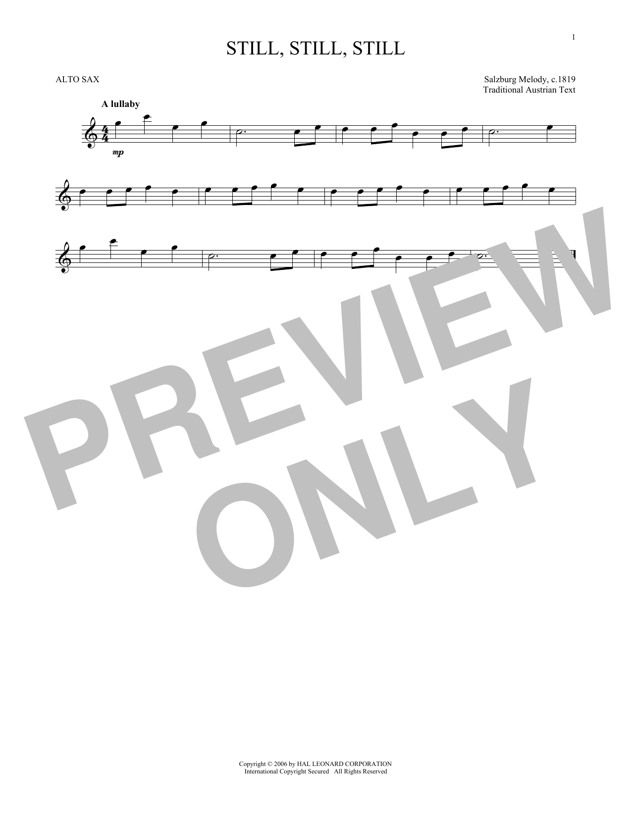 Product gallery: Page 1 of 1 Still, Still, Still, Traditional Austrian Text