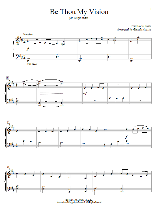Produktbild zu: Be Thou My Vision (arr. Glenda Austin)