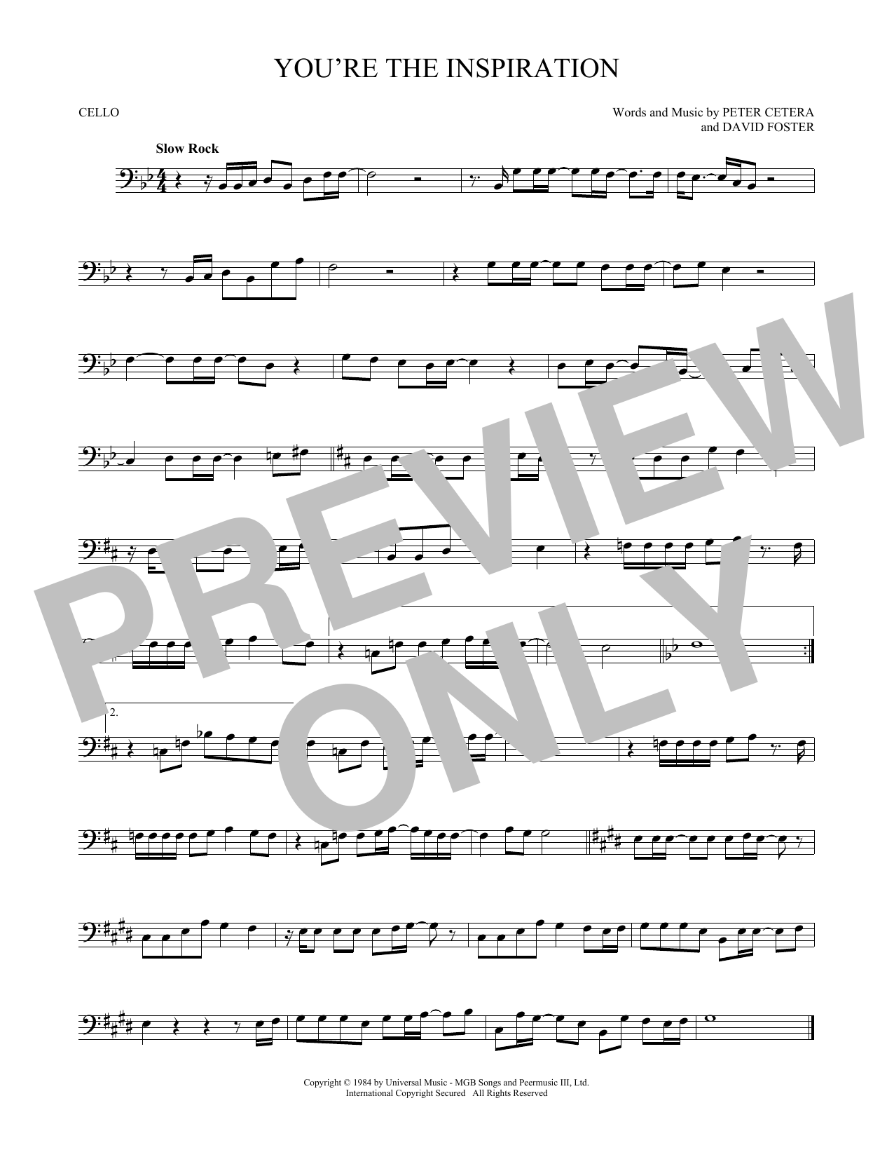 Produktgalerie: Seite 1 von 1 You're The Inspiration, Chicago, Violoncello