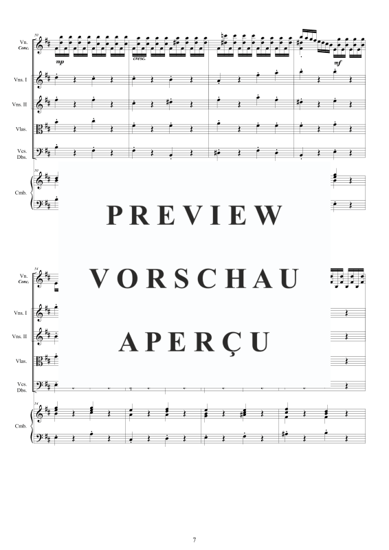 Produktgalerie: Seite 8 von 11 Concerto No.7 in D-Dur Op.9 for, , Violine concertante, Streicher Ensemble und Cembalo BC