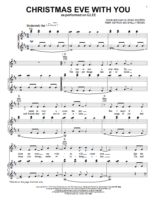 Product gallery: Page 1 of 1 Christmas Eve With You, Glee Cast