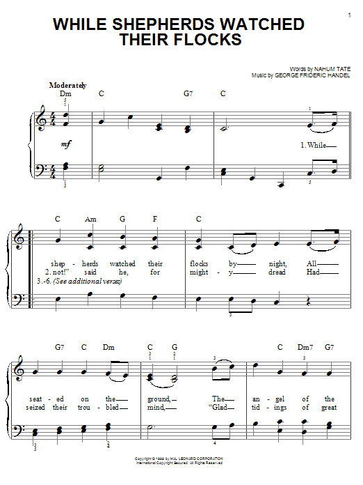 Product gallery: Page 1 of 1 While Shepherds Watched Their Flocks, Traditional
