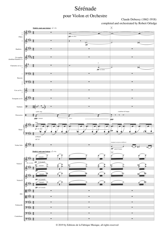 gallery: Sérénade for violin and orchestra , , (Orchester + Violine Solo)