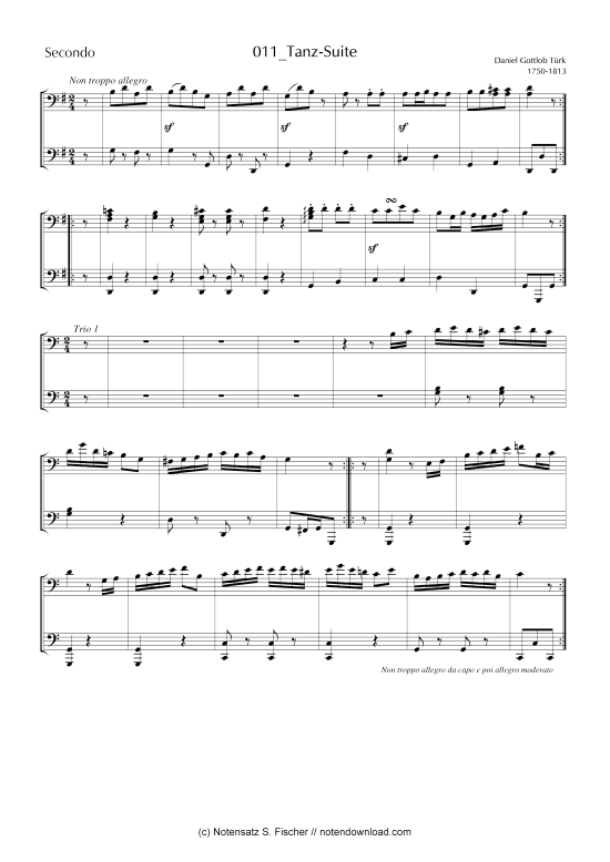 Produktbild zu: Tanz-Suite Daniel Gottlob Türk (1756-1813) 