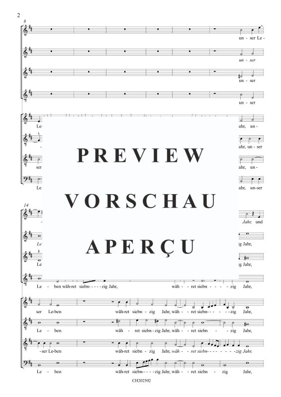 Product gallery: Page 3 of 11 Unser Leben währet siebenzig Jahr, , (mixed choir 8 voices)