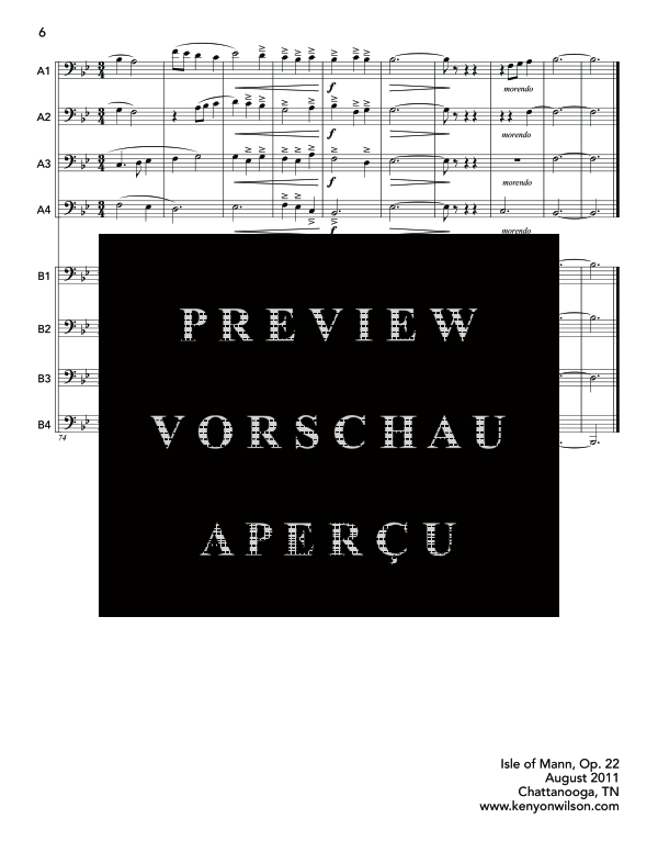 Produktgalerie: Seite 10 von 11 Isle of Mann, , (Ensemble Posaune Doppel Quartett)