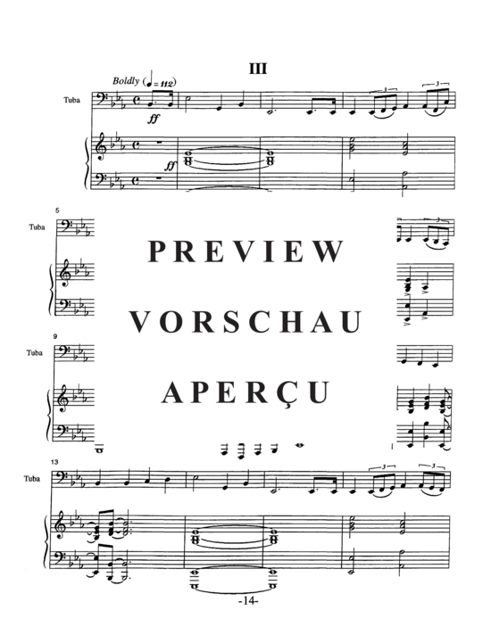 Product gallery: Page 16 of 21 Sonata for Tuba and Piano , , (tuba + piano)