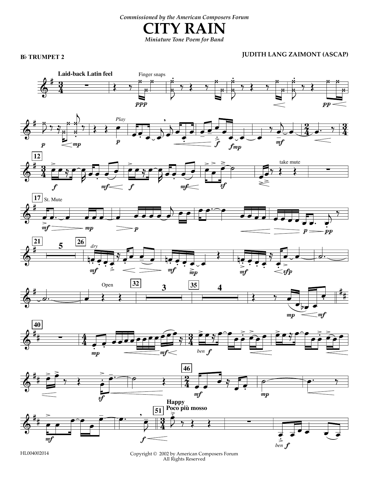 Produktbild zu: City Rain - Bb Trumpet 2