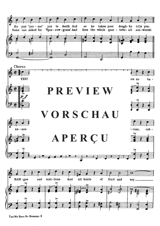 Produktgalerie: Seite 5 von 8 Yes we have no Bananas , Goodmann, Benny, Klavier und Gesang