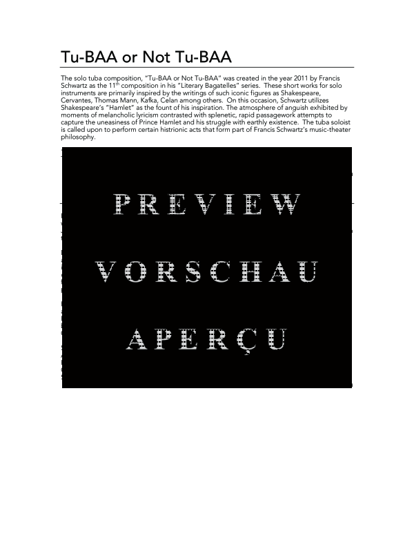 Produktgalerie: Seite 4 von 9 Tu-BAA or Not Tu-BAA, , (Tuba Solo)